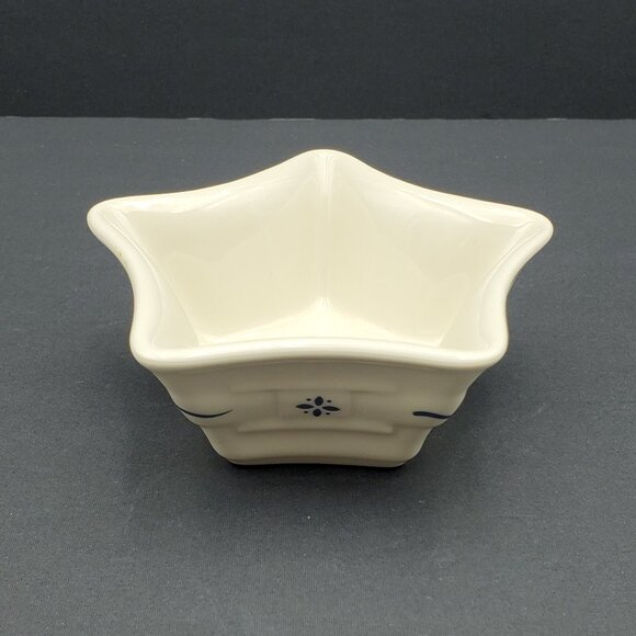 Longaberger Woven Traditions Classic Blue Star Dish Heritage Blue Star Bowl - Picture 2 of 6